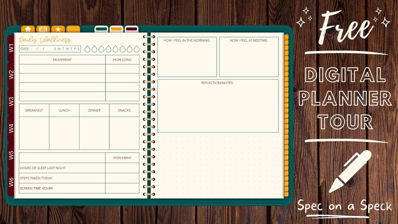 New Daily Digital Planner Tour + FREE Digital Planner! - YouTube