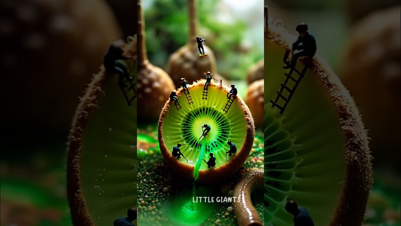 Watch Miniature Workers Bring Giant Fruit Fields to Life!