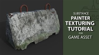 Concrete Roadblock / Game Asset / Substance Painter  Speed Tutorial [Part_02] screenshot 2