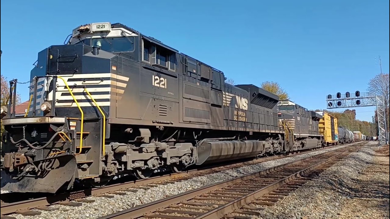 Explosive Tracks!  Norfolk Southern Rail Giants! NS 1221 "Ridiculously GREAT" Ohmygoodness,, Ouch!