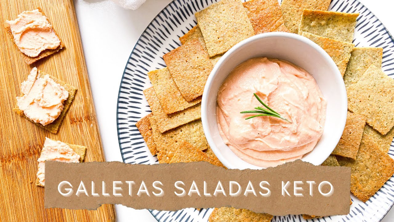 GALLETITAS SALADAS KETO ¡Los crackers más crujientes que he probado! Perfectas para dieta cetogénica