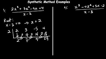 Synthetic Division Examples | With Remainder