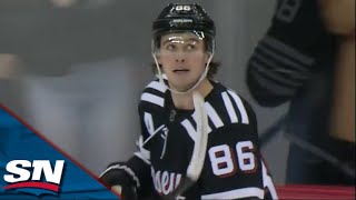 Jack Hughes Dances Around The Canucks Defence To Continue Torrid Scoring Pace