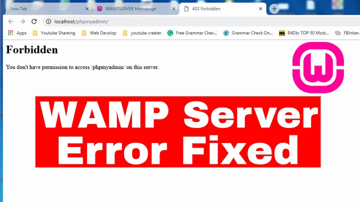 You don't have permission to access phpmyadmin on this server | Can't access phpmyadmin in wamp