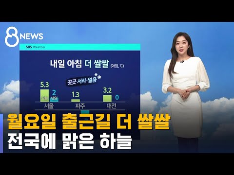 [날씨] 월요일 출근길 더 쌀쌀해져요…전국에 맑은 하늘 / SBS