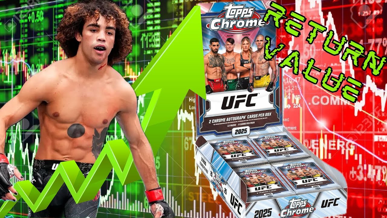 Стоимость возврата подарочной коробки Topps Chrome UFC Hobby Box 2025 | 250 долларов, 12 наборов,...