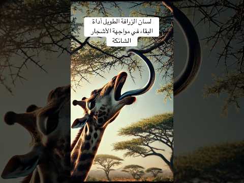 لسان الزرافة الطويل أداة البقاء في مواجهة الأشجار الشائكة