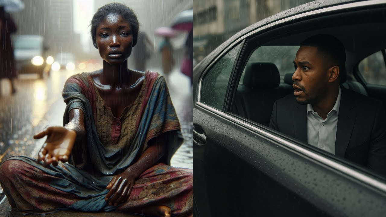 Billionaire Sees A Poor Woman Begging in The Rain, What He Discovers Leaves Him in Tears