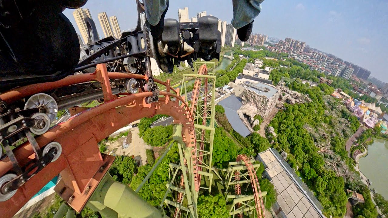 【360° VR】 Dinoconda 『过山龙』 on-ride POV (乗車映像) / China Dinosaurs Park (中国)