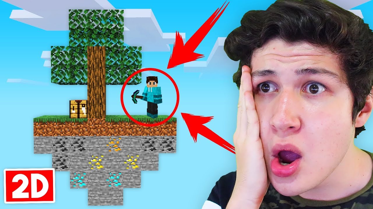 MINECRAFT pero el MUNDO es 2D! *ÉPICO* Minecraft Mods