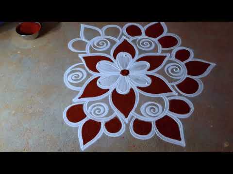 Aayutha Poojai 2025 Flower Kolam 3 2 Diwali Special Kolam Navaratri Muggulu Saraswati Poojai 