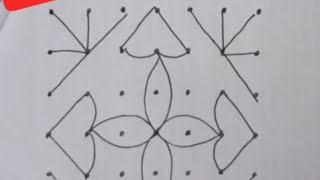 Rangoli With 7 * 7 Straight Dots |Muggulu | Simple Rangoli for Beginners | Amma Kolam No : 651