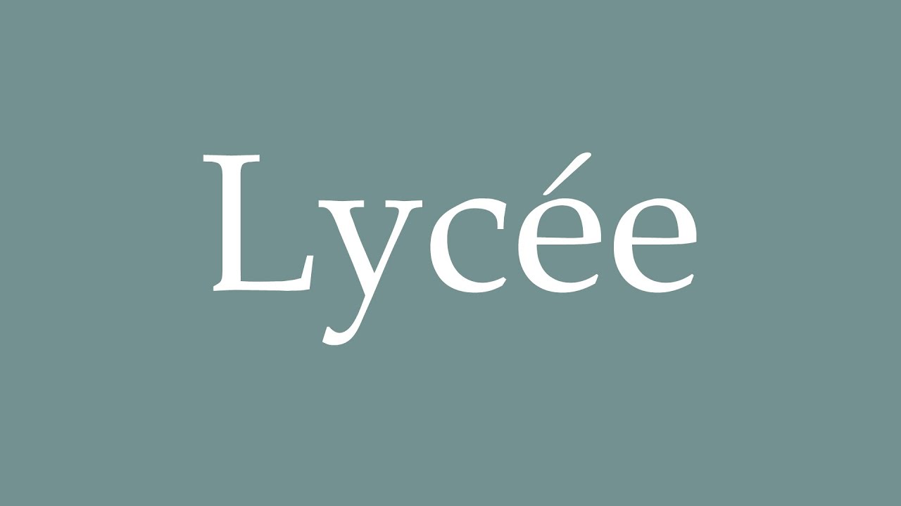 ARS10 lycee フーロン How to Pronounce ''Lycée'' Correctly in French - YouTube