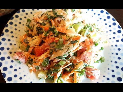 ვიდეო: თბილი სალათი კრევეტებით და ლაფშებით