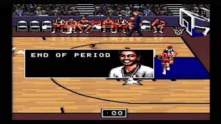 Bulls vs. Blazers and the NBA Playoffs [SNES, Simulation, Showtime] (East vs. West)