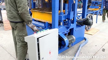 QTF4-24 concrete hollow block making machine
