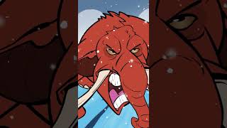 Mastodon being surrounded by Cavemen