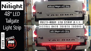 Nilight LED Tailgate Strip Lights DIY Installation onto Toyota Tacoma | Mod #57