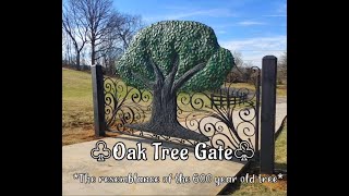 The process for the OAK TREE GATE owned by Mrs. Kathy Peter's, made by Appalachian Ironworks Inc. TN