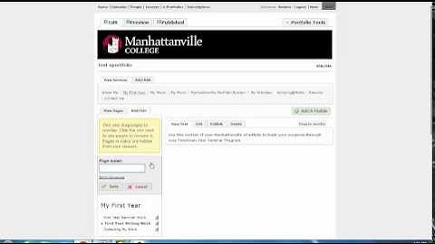 Digication: Add/Edit Pages