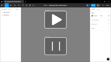 How to create an interactive play / pause button in Figma