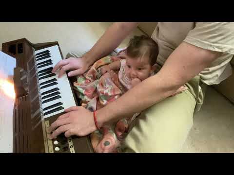Olivia Enjoys a Vintage Chord Organ