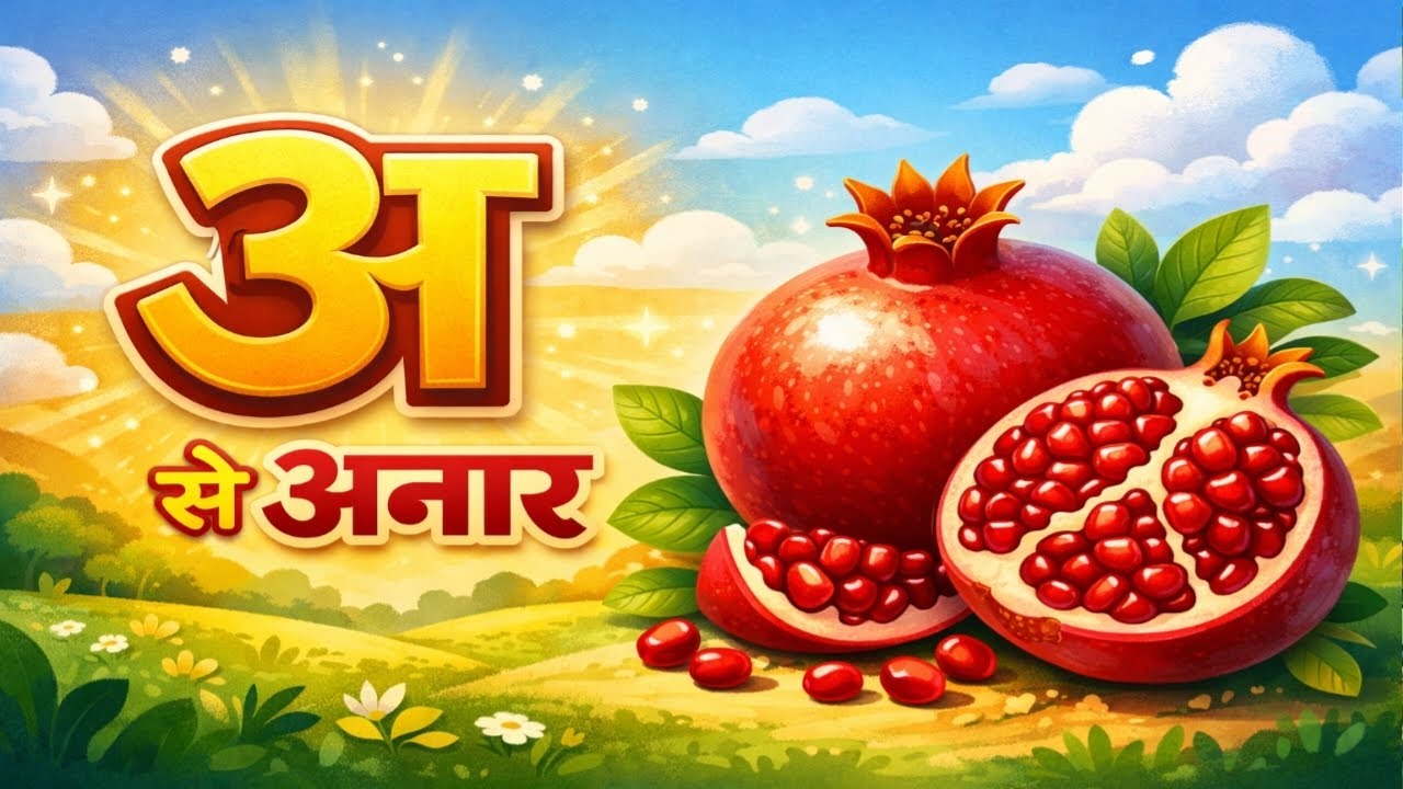 अ से अनार | Hindi Varnamala | A Se Anar | Learn Hindi Alphabet for Kids