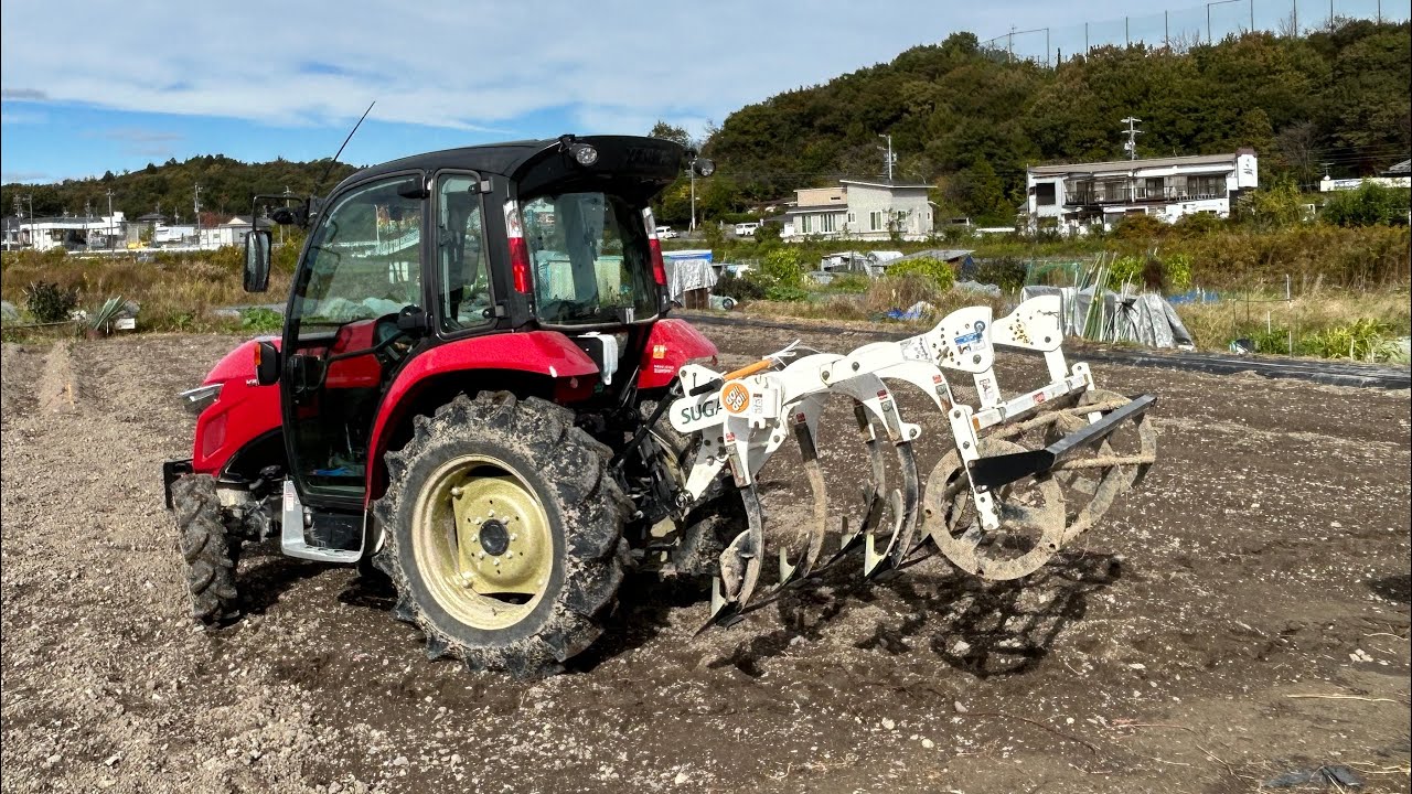 トラクター スタブルカルチでの荒耕運！ ヤンマートラクターYT330A×スガノ