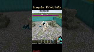 iron golem Vs Wardzilla in Minecraft 🥶 #minecraft #shorts