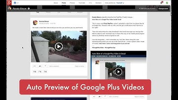 Automatic Preview of Google Plus VIdeos - #AutoAwesome effects