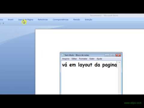 como colocar virar pagina do Microsoft word office 2007 - YouTube