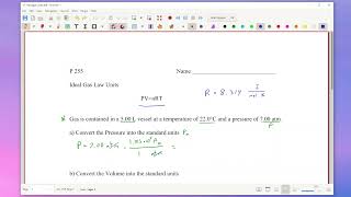 Ideal Gas Law: Units example