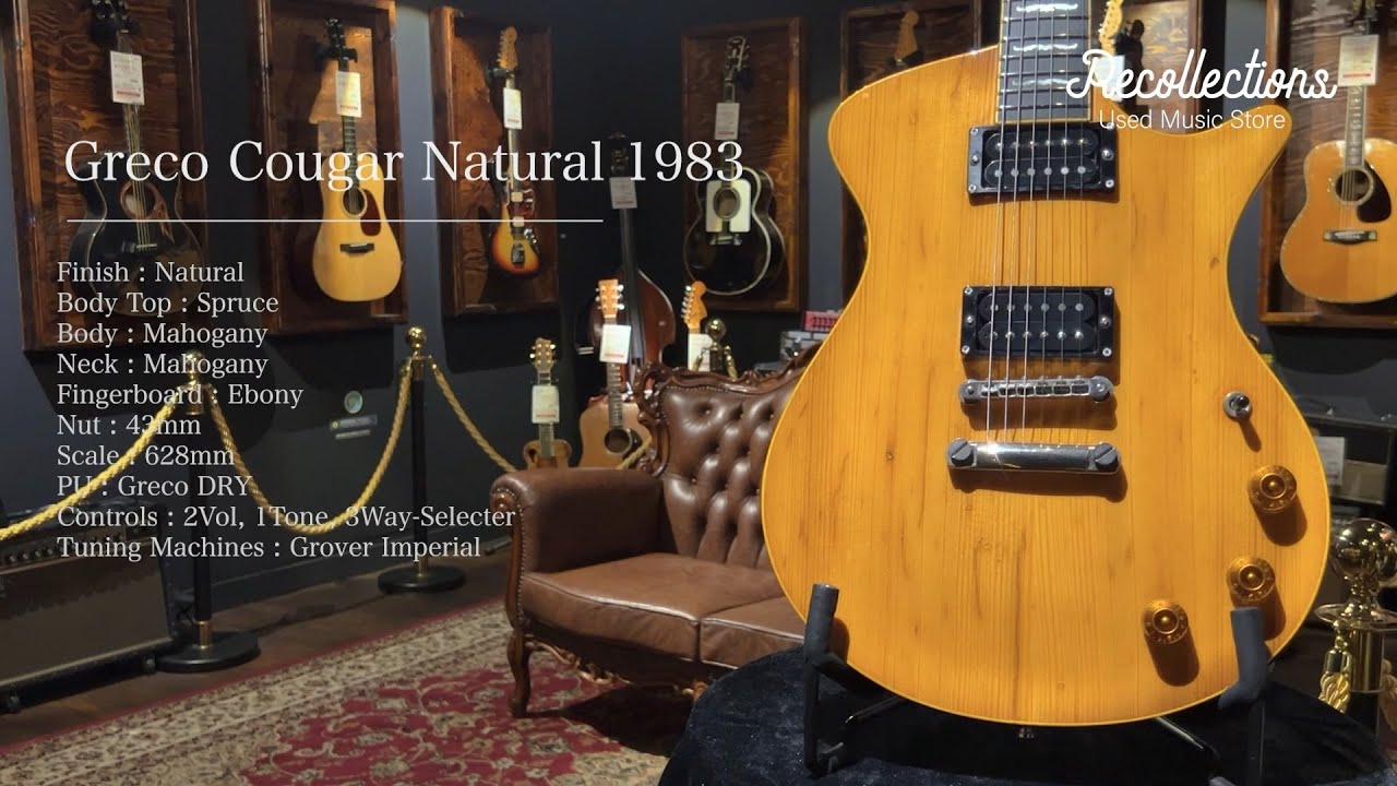 Greco Cougar Natural 1983 エレキギター買取紹介 - YouTube