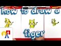 How To Draw A Cartoon Tiger