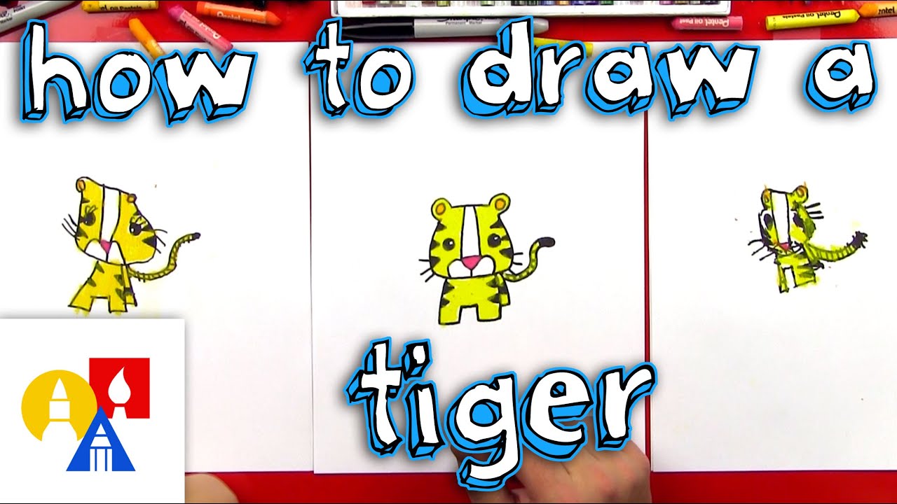 How To Draw A Cartoon Tiger Youtube