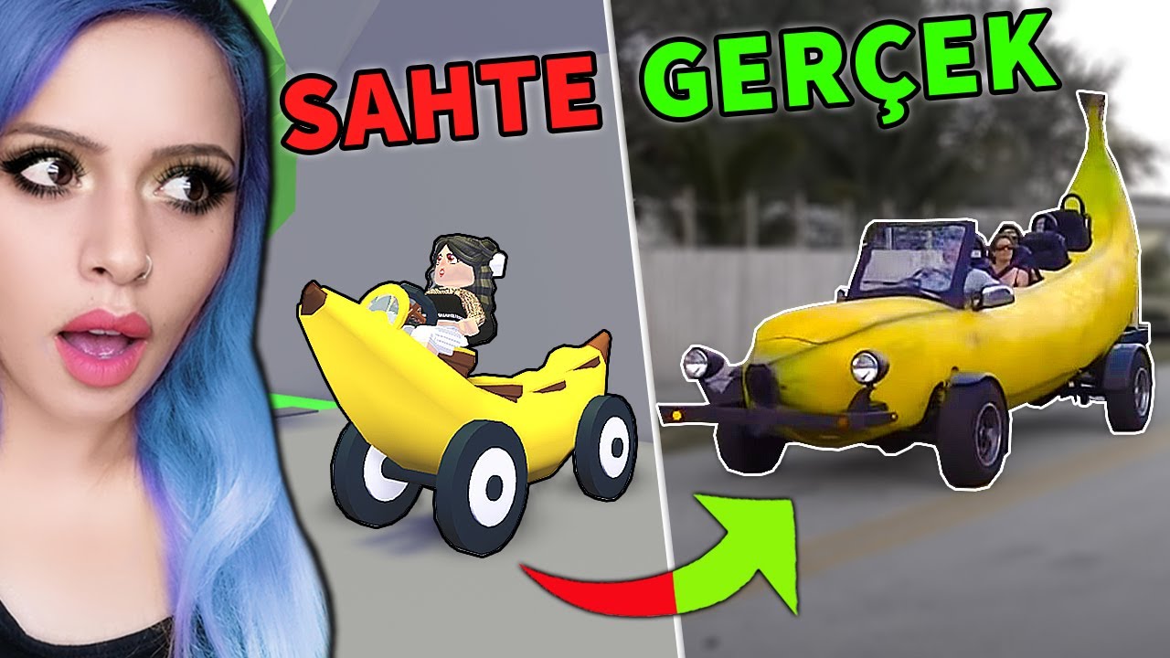 ADOPT ME vs GERÇEK HAYAT !! ADAM BANANA CAR YAPTI !! ( Roblox Adopt Me