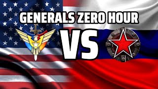 Russia vs USA  Generals Zero Hours Rise of The Reds Mod