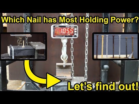 Do Nails or Screws Have the Most Holding Strength (not shear strength)?  Let's find out!