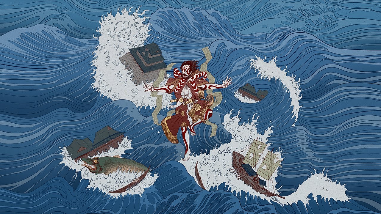 Emperor Sutoku's Wrath, animated illustration