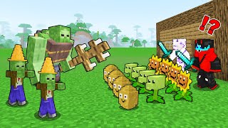 PLANTS vs ZOMBIE APOCALYPSE in Minecraft PE! screenshot 2