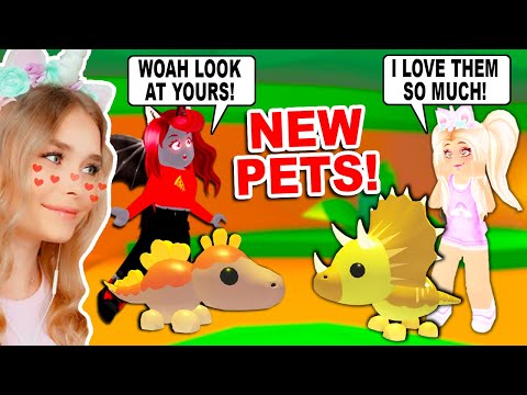 Getting Our First Dinosaur Pet In Adopt Me Roblox Youtube - 14 pets adopt me roblox adoption pet adoption