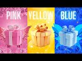 Choose your gift 🤩💝💛💙 2 good and 1 bad gift box challenge #giftboxchallenge