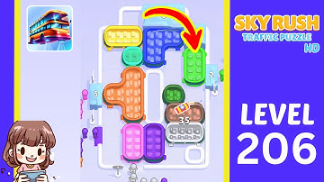 Sky Rush Traffic Puzzle Level 206 Solution Walkthrough