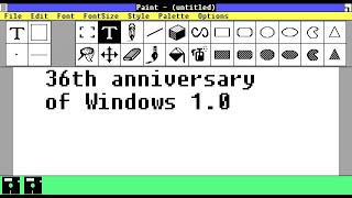 Windows 1.0 (36 years anniversary) (36th anniversary) (20th November 2021)