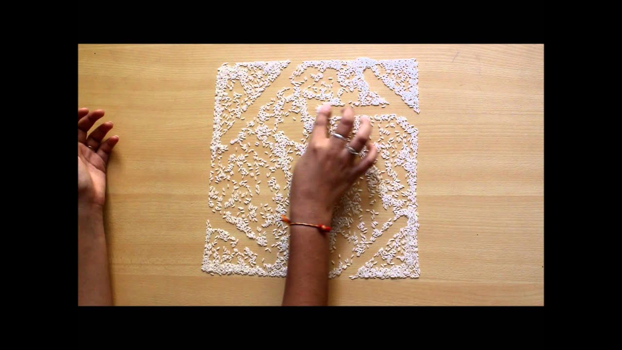 Jainism Rice Ritual GAHULI, the rice drawings in Jainism ......by Chantal Jumel - YouTube