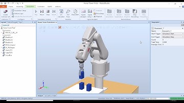 ABB RobotStudio Simulation - Hanoi Tower Problem (Trajectory 1)