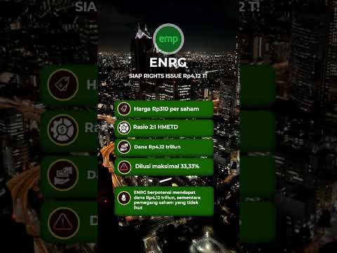 ENRG Rights Issue Rp4,12 T Disetujui OJK! Harga Rp310, Dilusi 33%