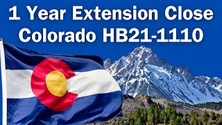 Colorado Closer to HB21-1110 Compliance Deadline Extension