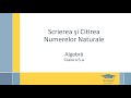 Scrierea si citirea numerelor naturale