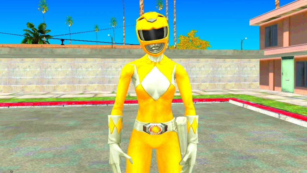 Yellow Ranger Mod Skin | Mighty Morphin Power Rangers | GTA San Andreas ...